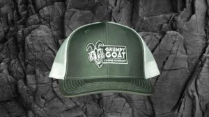 Grumpy Goat Charcoal Trucker Hat with Wine Mesh