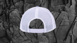 Grumpy Goat Coffee Charcoal Trucker Hat with White Mesh