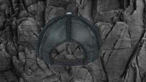 grey black mesh trucker hat