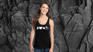 "I Love Grumpy Goat" Black Tank Top