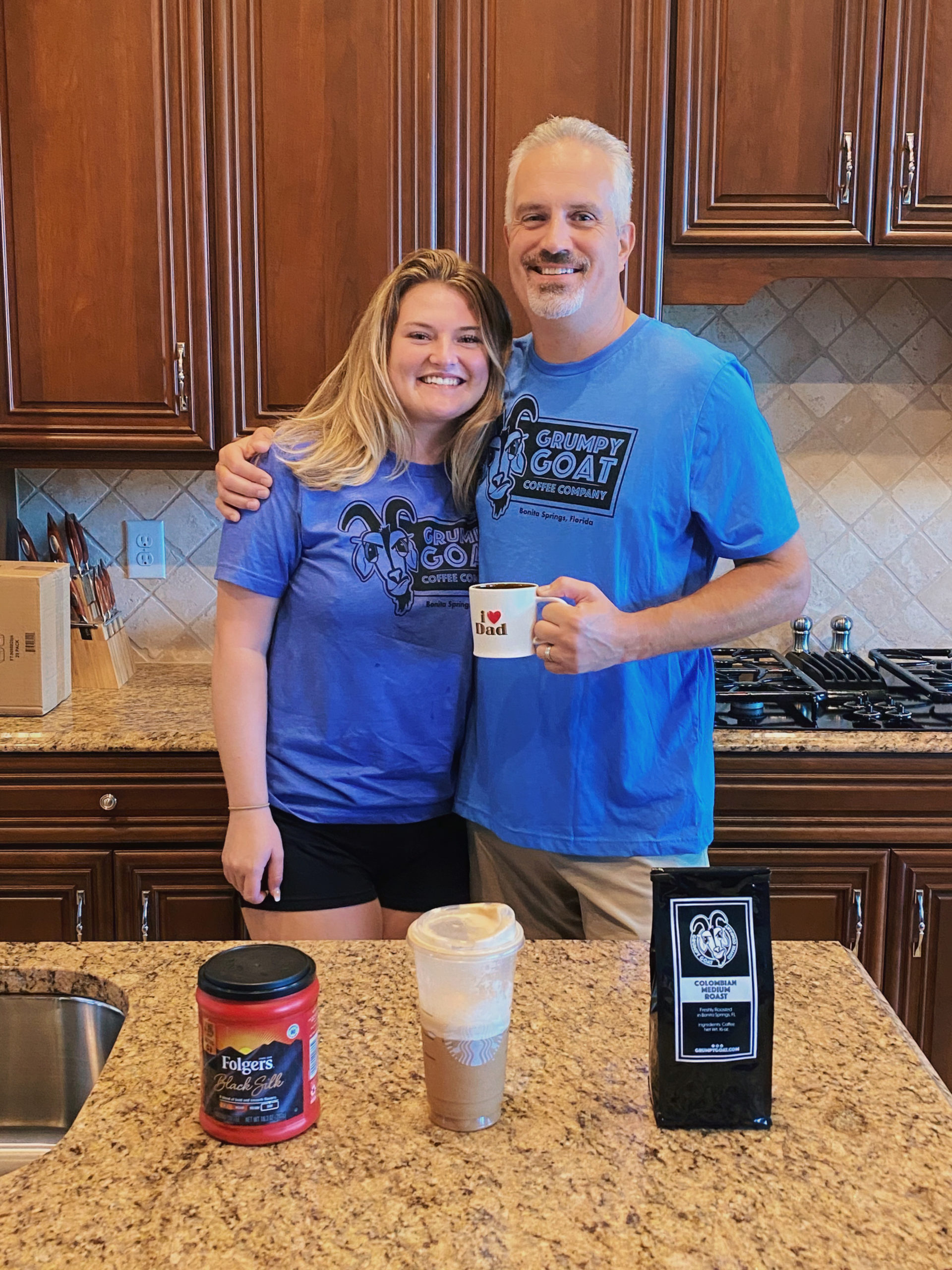 My dad and I finally enjoying good quality coffee