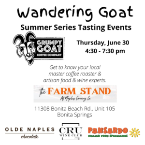 Grumpy Goat Coffee Wander Goat Tasting Event June 2022