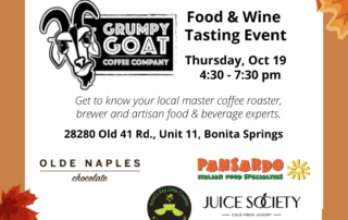 Grumpy Goat Coffee Tasting Event October 19, 2023