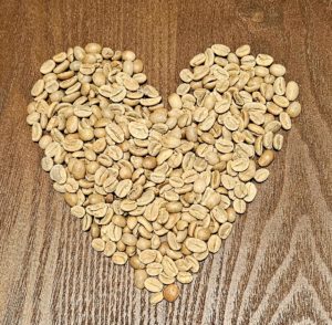 green coffee bean heart by grumpy goat 