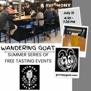 Wandering Goat tasting event July 2025