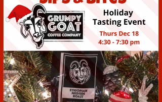 Grumpy Goat Coffee holiday tasting event 2025